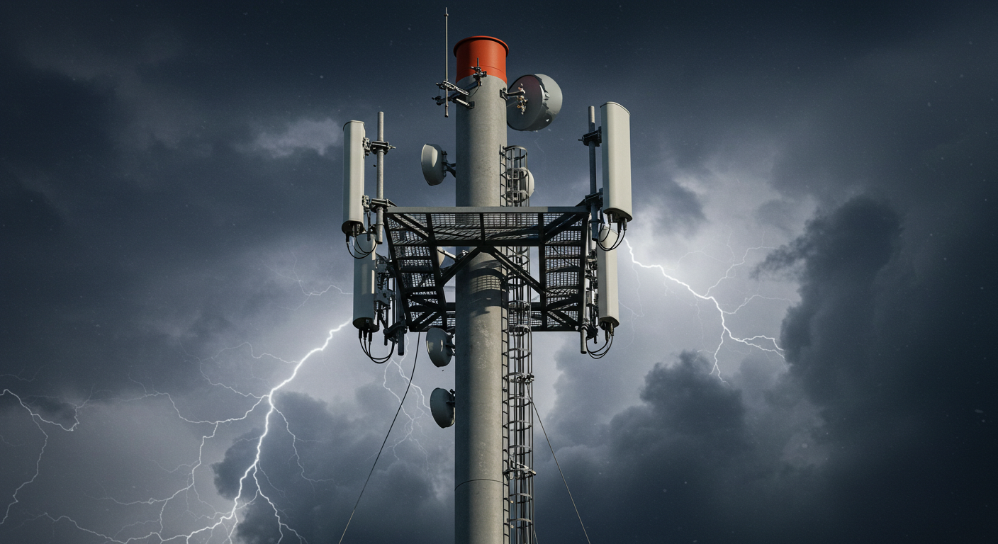 wind load resistant monopole tower for telecom